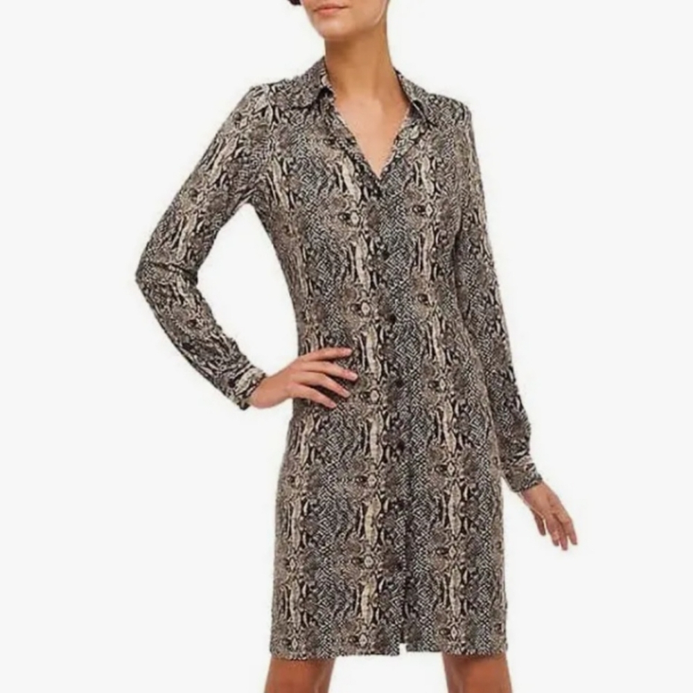 Revolve Norma Kamali Snake Print Jersey knit dress.